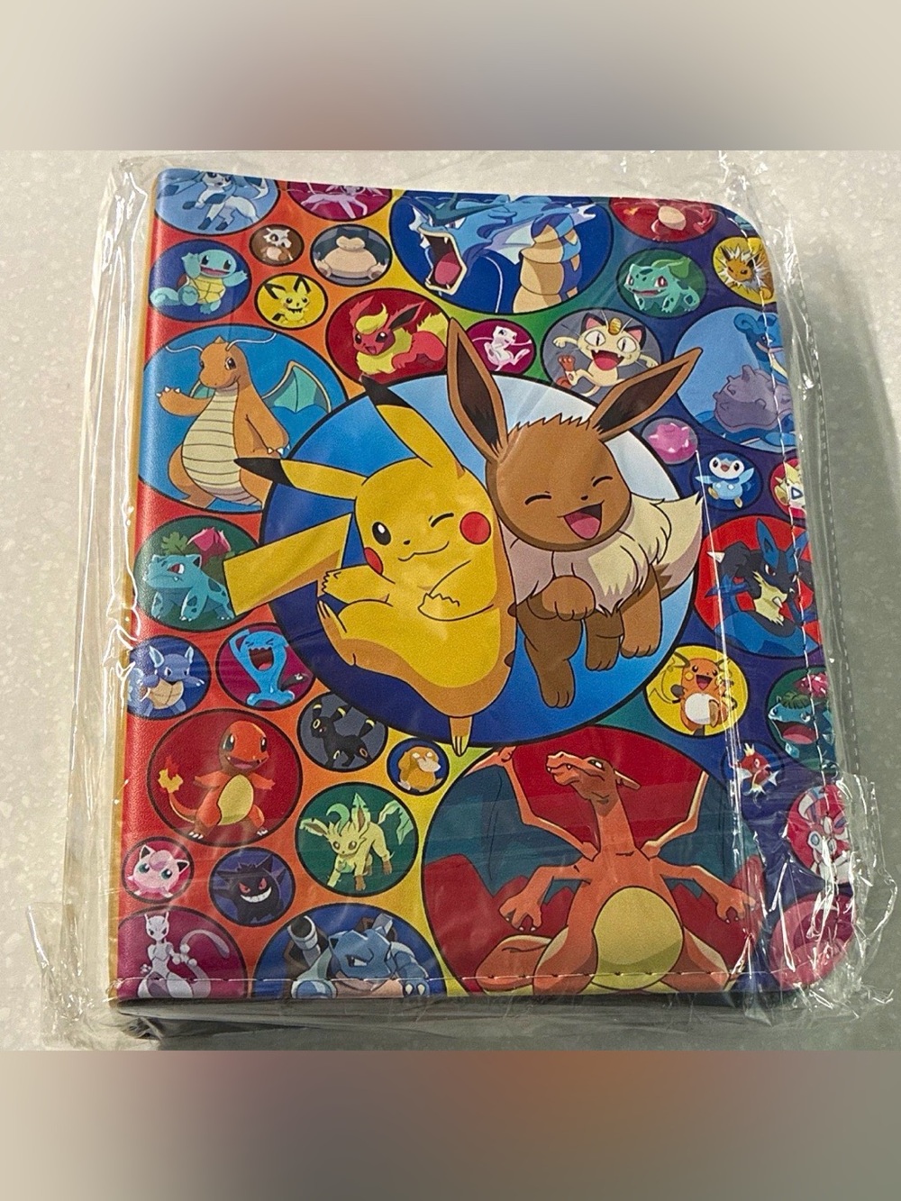 Pokémon Tin Card Binder — Yellow & Brown Pikachu & Eevee Design